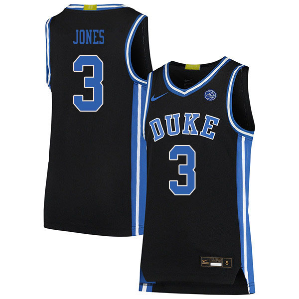 2020 Men #3 Tre Jones Duke Blue Devils College Basketball Jerseys Sale-Black